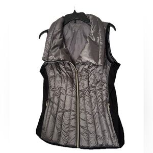 Calvin Klein Silver and Black Quilted Vest